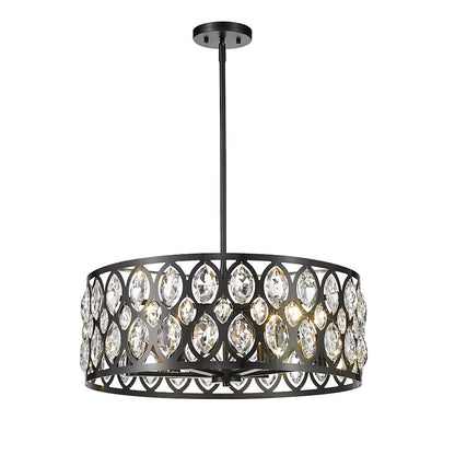 Dealey Chandelier, Black, Black