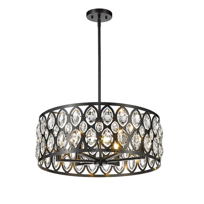 Dealey Chandelier, Black, Black