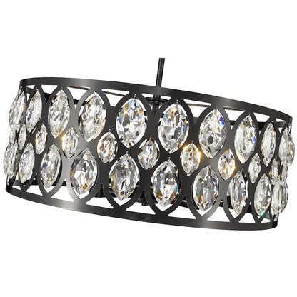 Dealey Chandelier, Black, Black