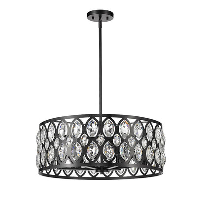 Dealey Chandelier, Black, Black