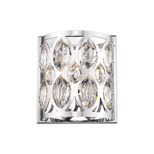 Z-Lite Dealey 2 Light Wall Sconce, Chrome/Clear - 6010-2S-CH