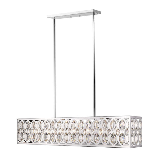 Z-Lite Dealey 7 Light Chandelier, Chrome/Clear - 6010-42CH