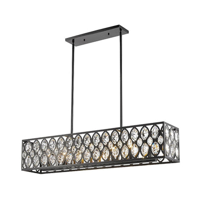 Dealey Chandelier, Black, Black