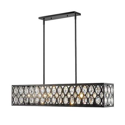 Dealey Chandelier, Black, Black