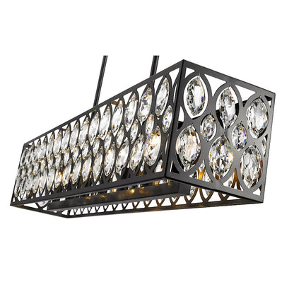 Dealey Chandelier, Black, Black