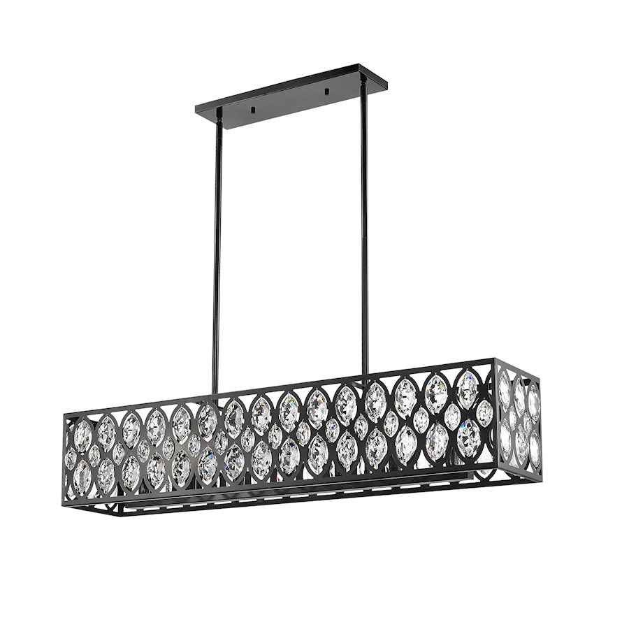 Dealey Chandelier, Black, Black