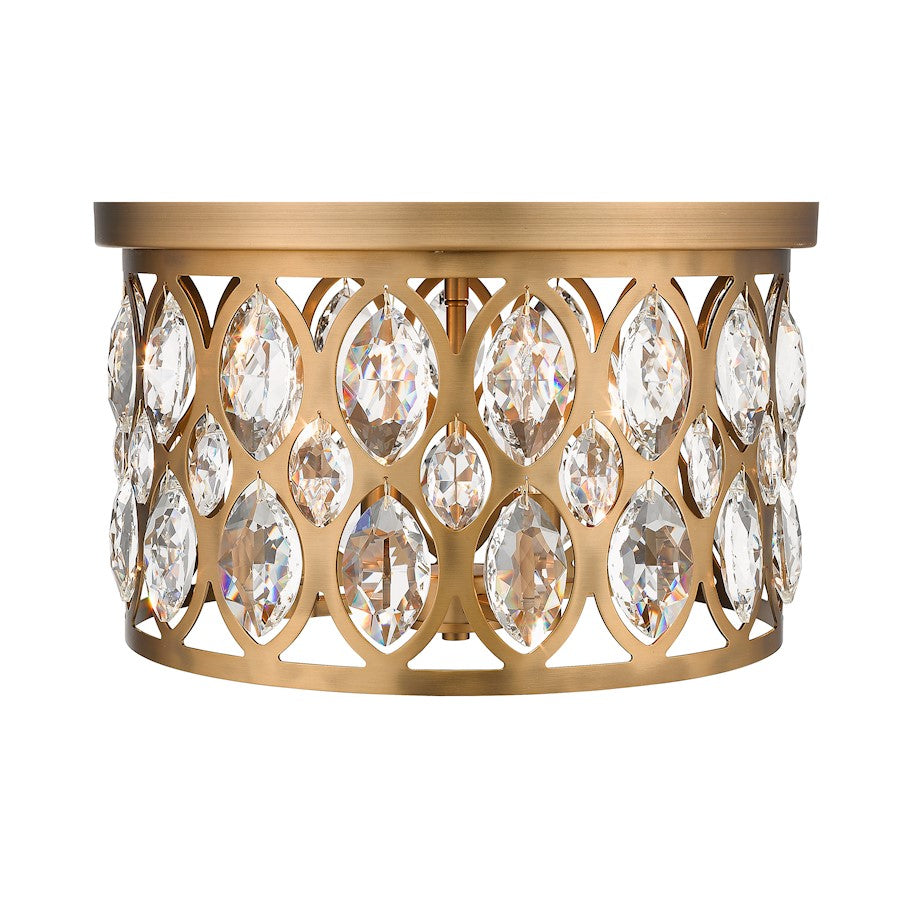 Z-Lite 4 Light Dealey 15" Chandelier, Heirloom Brass - 6010F15HB