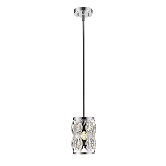 Z-Lite 1 Light Dealey 6" Mini Pendant, Chrome - 6010MP-CH