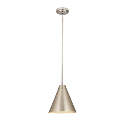 Z-Lite Eaton 1 Light 12" Pendant, Brushed Nickel - 6011P12-BN