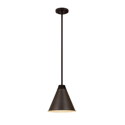 Z-Lite Eaton 1 Light 12" Pendant, Bronze Plate - 6011P12-BP