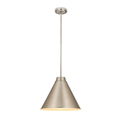 Z-Lite Eaton 1 Light 18" Pendant, Brushed Nickel - 6011P18-BN