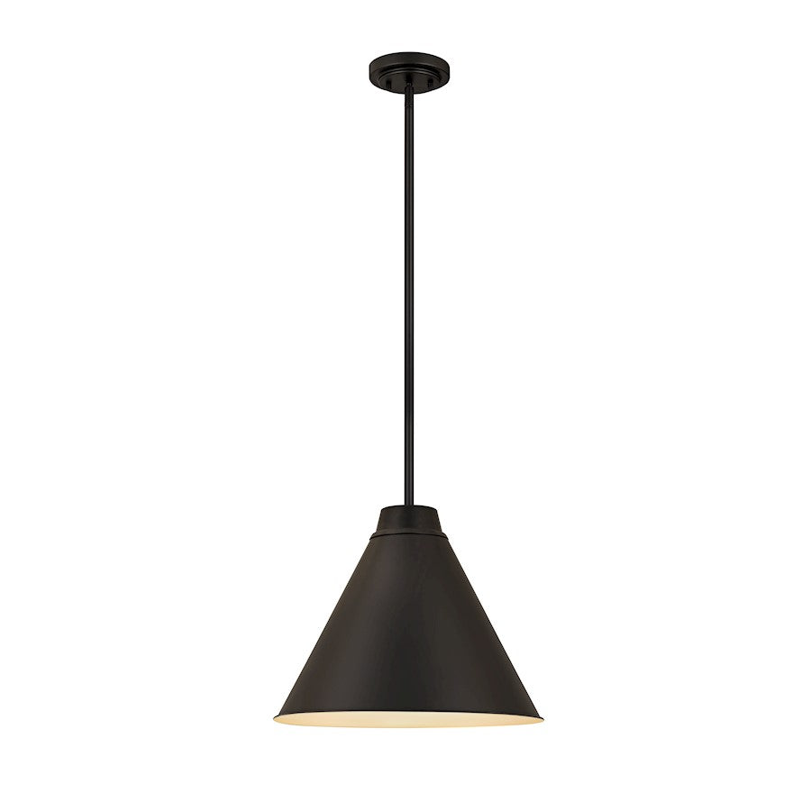 Z-Lite Eaton 1 Light 18" Pendant, Matte Black - 6011P18-MB