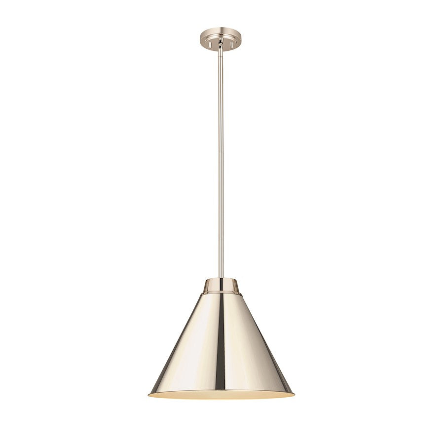 Z-Lite Eaton 1 Light 18" Pendant, Polished Nickel - 6011P18-PN