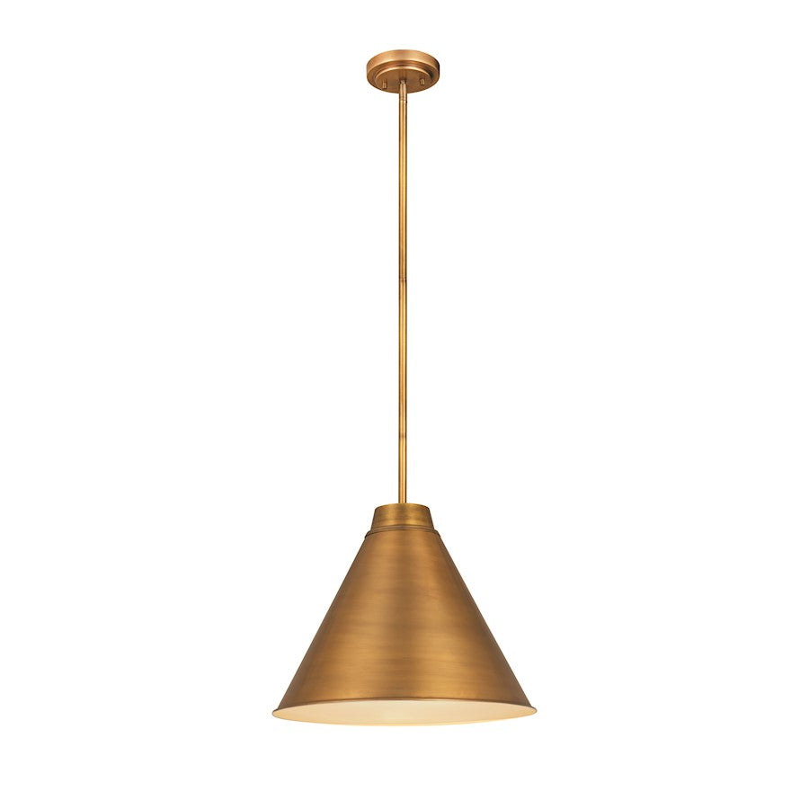 Z-Lite Eaton 1 Light 18" Pendant, Rubbed Brass - 6011P18-RB