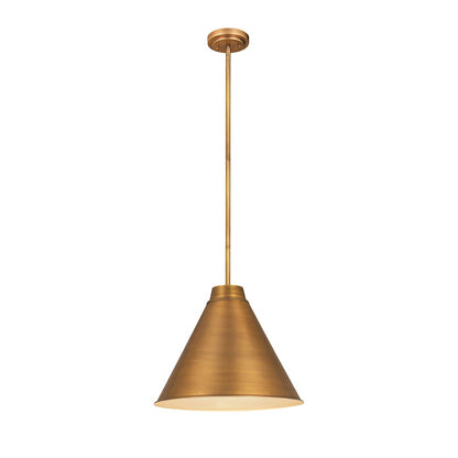 Z-Lite Eaton 1 Light 18" Pendant, Rubbed Brass - 6011P18-RB