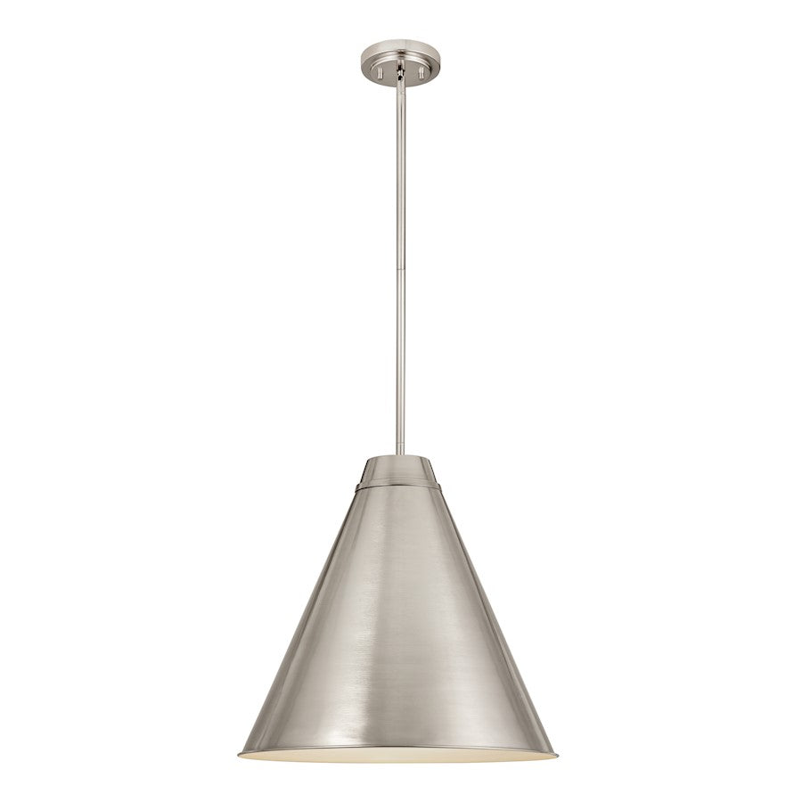 Z-Lite Eaton 1 Light Pendant, Brushed Nickel - 6011P24-BN