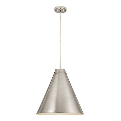 Z-Lite Eaton 1 Light Pendant, Brushed Nickel - 6011P24-BN