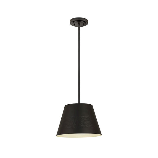 Z-Lite Maddox 1 Light 12" Chandelier, Matte Black - 6013-12MB