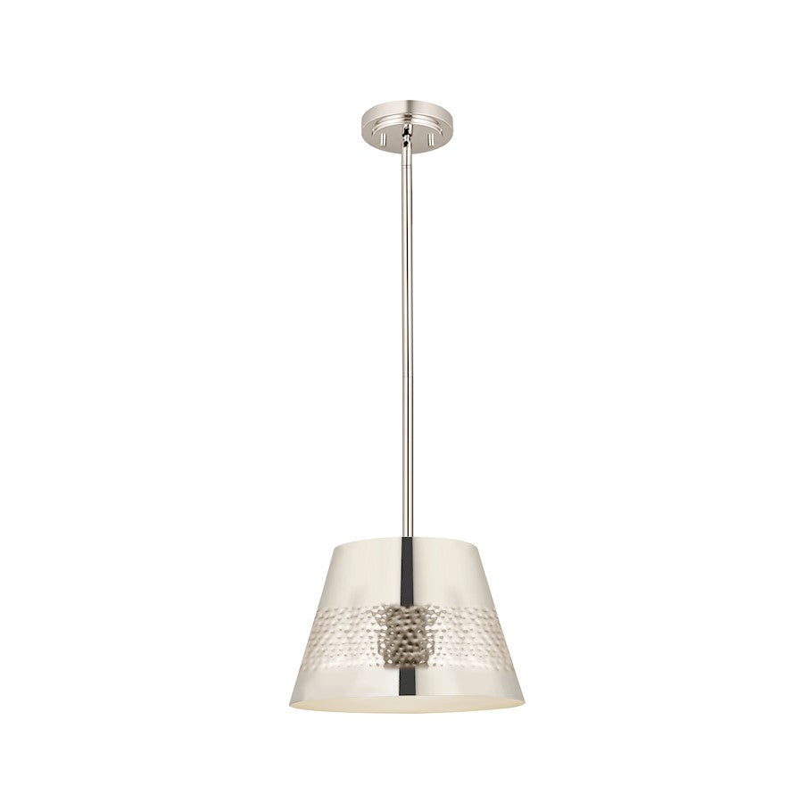 Z-Lite Maddox 1 Light 12" Chandelier, Polished Nickel - 6013-12PN