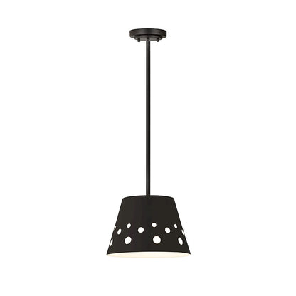 Z-Lite Katie 1 Light 12" Chandelier, Matte Black - 6014-12MB