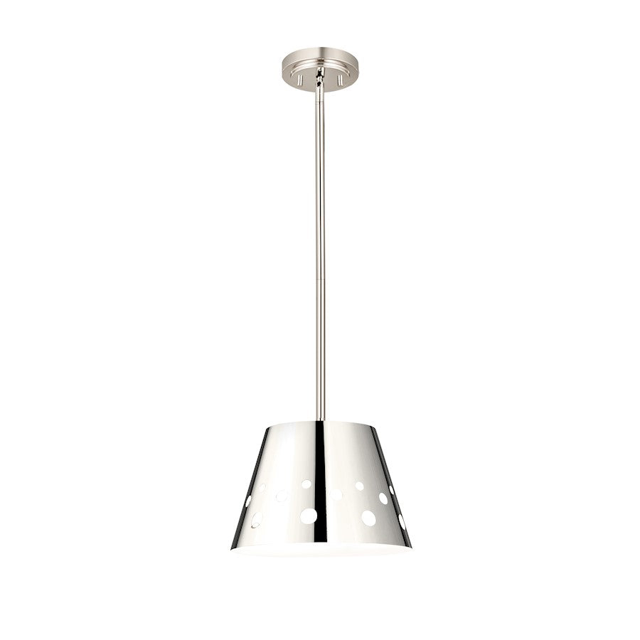 Z-Lite Katie 1 Light 12" Chandelier, Polished Nickel - 6014-12PN