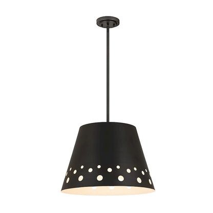 Z-Lite Katie 1 Light 18" Chandelier, Matte Black - 6014-18MB