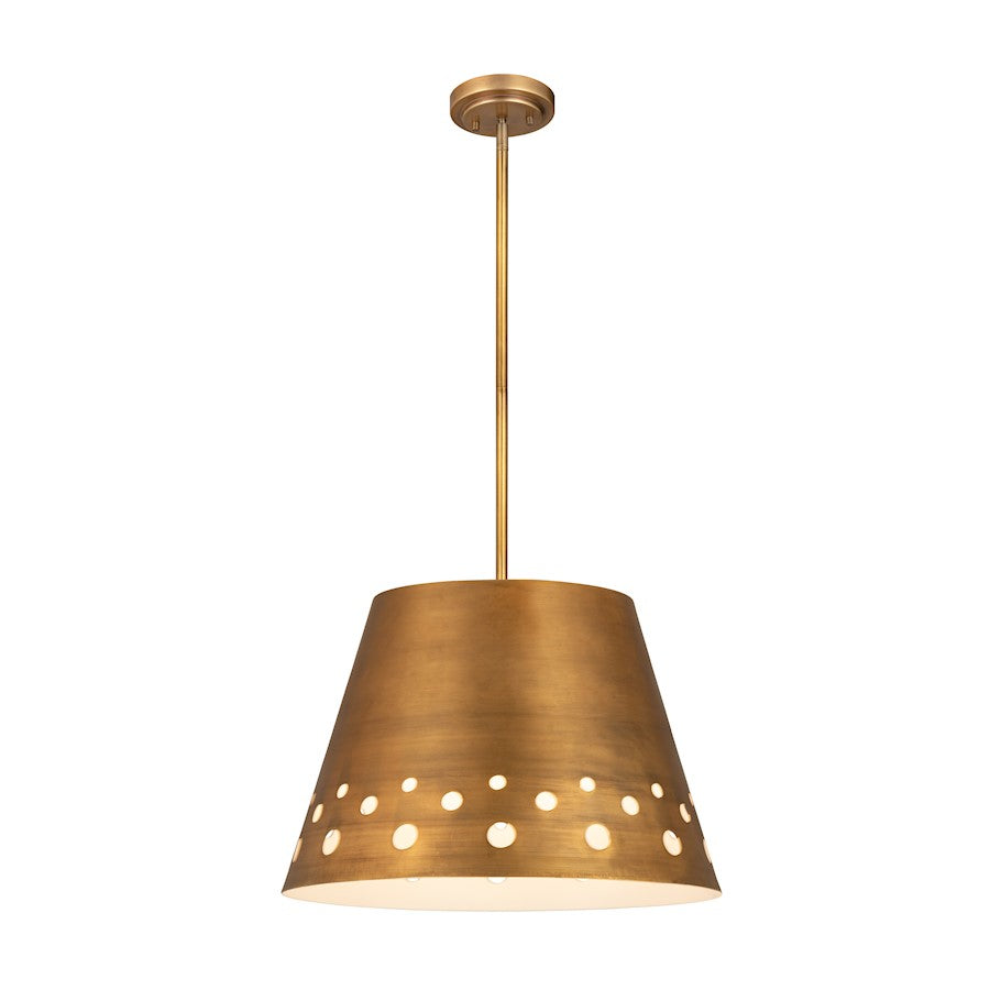 Z-Lite Katie 1 Light 18" Chandelier, Rubbed Brass - 6014-18RB