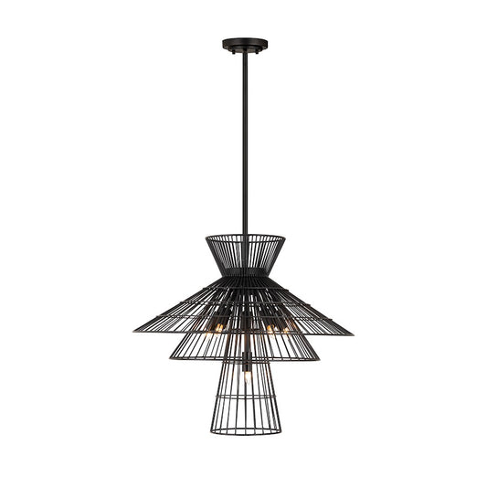 Z-Lite Alito 6 Light Chandelier, Matte Black - 6015-6MB