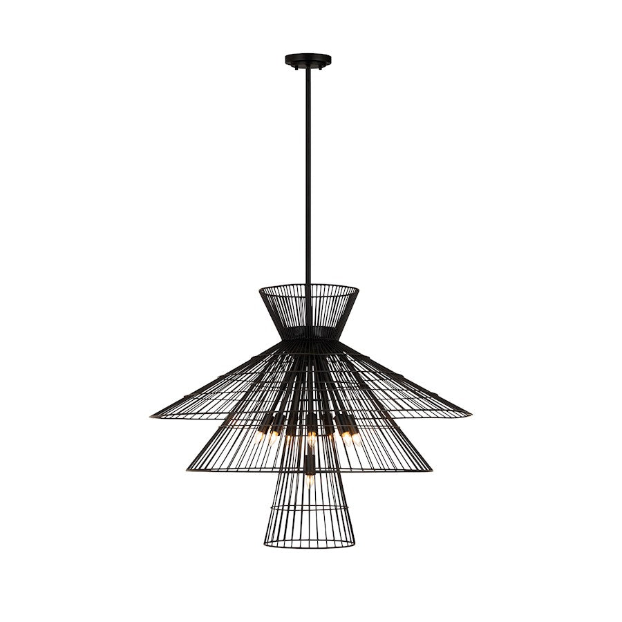 Z-Lite Alito 8 Light Chandelier, Matte Black - 6015-8MB