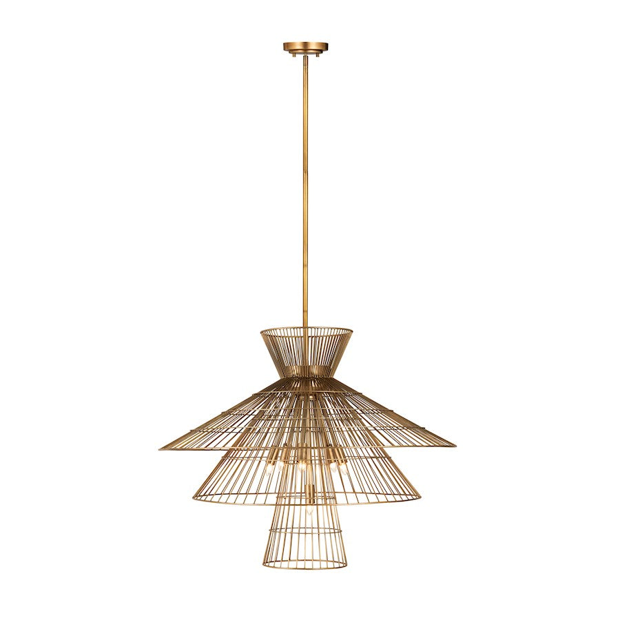 Z-Lite Alito 8 Light Chandelier, Rubbed Brass - 6015-8RB