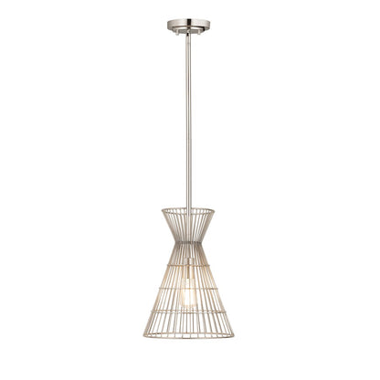 Z-Lite Alito 1 Light Mini Pendant, Polished Nickel - 6015MP-PN