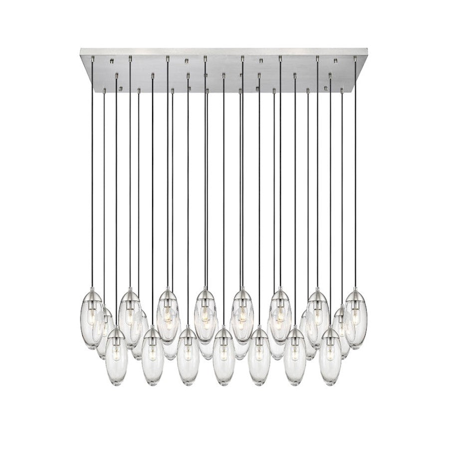 Z-Lite Arden 23 Light Chandelier, Brushed Nickel/Clear - 651P-23L-BN