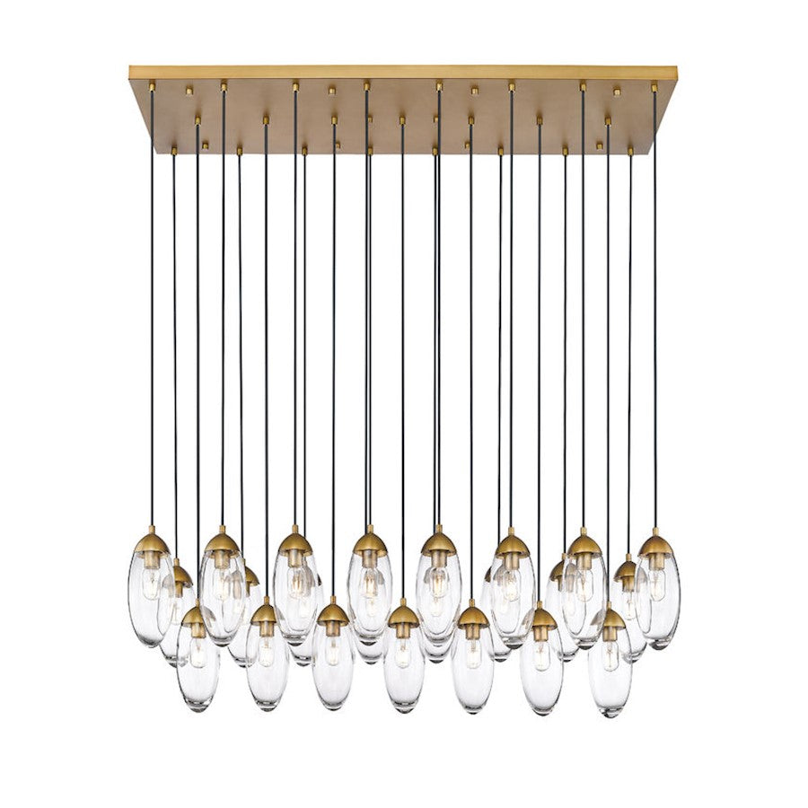 Z-Lite Arden 23 Light Chandelier, Rubbed Brass/Clear - 651P-23L-RB