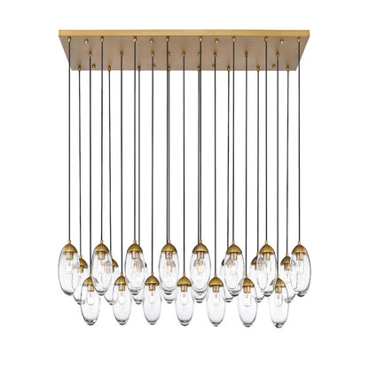 Z-Lite Arden 23 Light Chandelier, Rubbed Brass/Clear - 651P-23L-RB