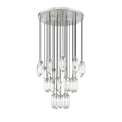 Z-Lite Arden 27 Light Chandelier, Brushed Nickel/Clear - 651P-27R-BN