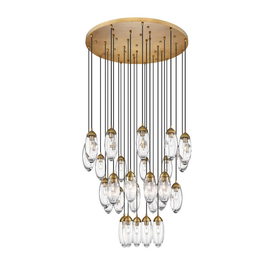 Z-Lite Arden 27 Light Chandelier, Rubbed Brass/Clear - 651P-27R-RB