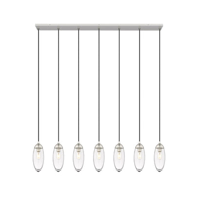 Z-Lite Arden 7 Light 5" Chandelier, Brushed Nickel/Clear - 651P-7L-BN