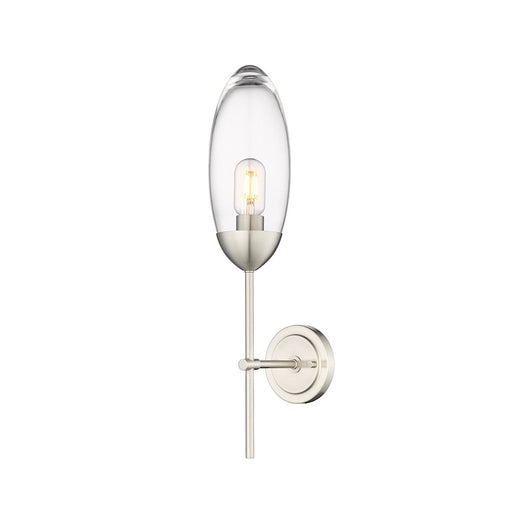 Z-Lite Arden 1 Light Wall Sconce, Brushed Nickel/Clear - 651S-BN
