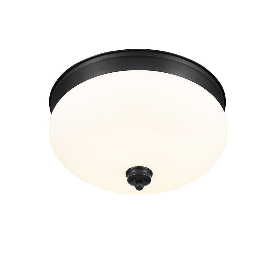 Z-Lite Amon 2 Light Flush Mount, Black