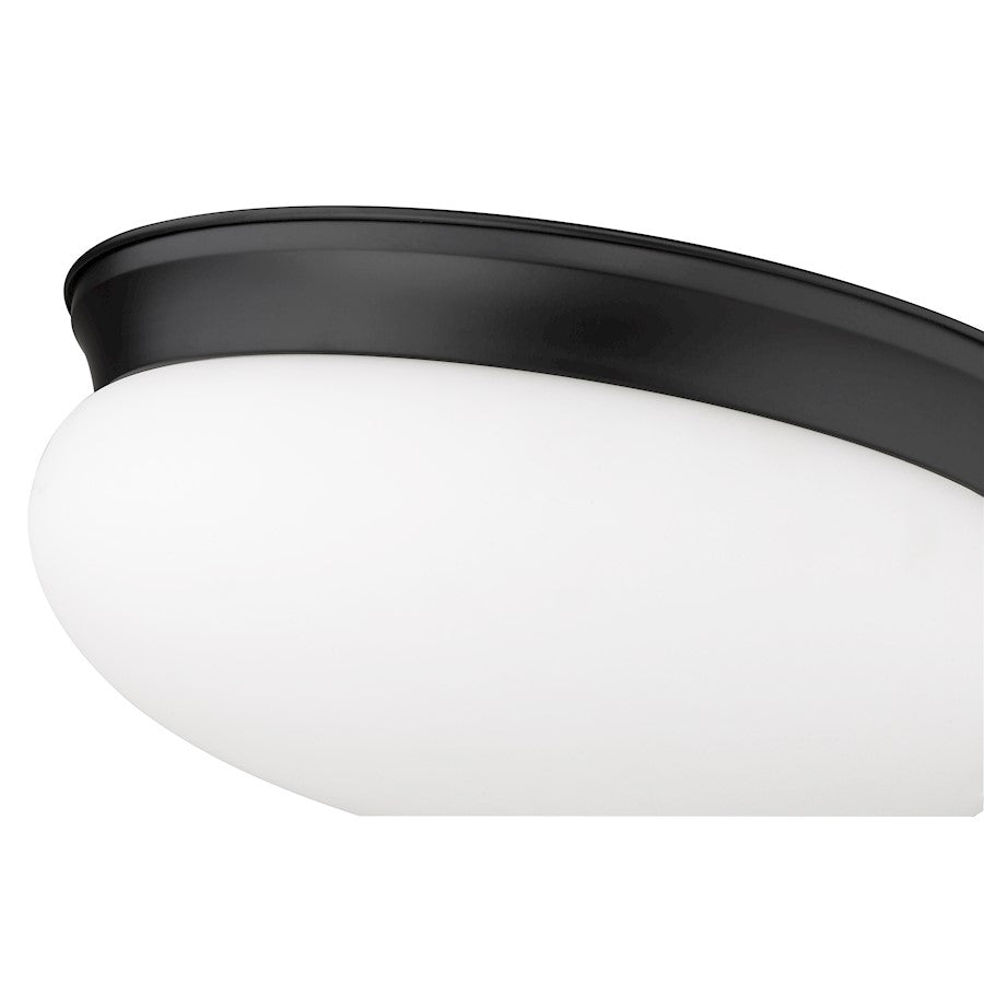 Z-Lite Amon 2 Light Flush Mount, Black