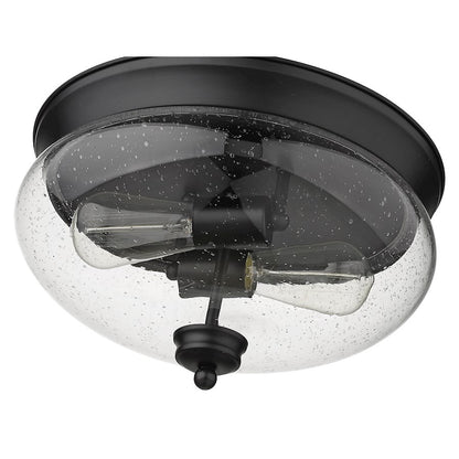 Z-Lite Amon Small Flush Mount, Matte Black