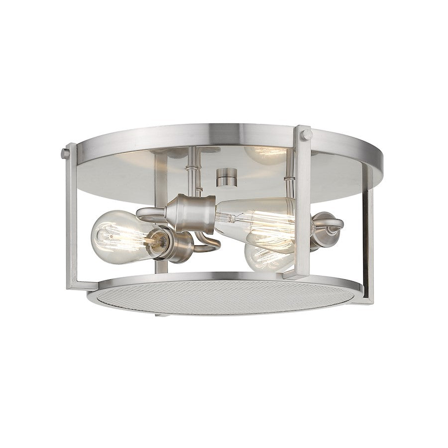 Z-Lite 3 Light Halycon 16" Flush Mount, Brushed Nickel - 723F15-BN