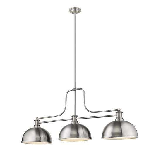 Z-Lite Melange 3 Light Chandelier, Brushed Nickel/Brushed Nckel - 725-3BN-D12BN