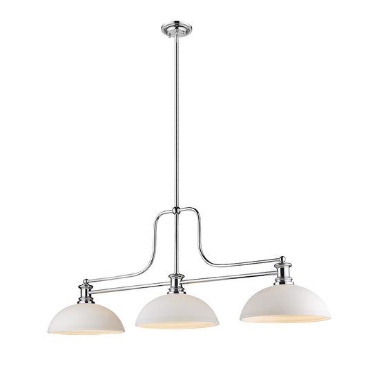 Z-Lite Melange 3 Light Chandelier, Chrome/Matte Opal - 725-3CH-DMO14