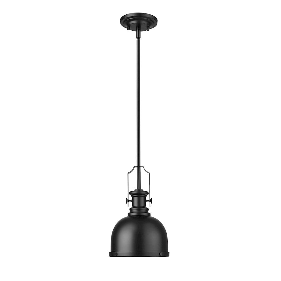 1 Light Pendant, Matte Black