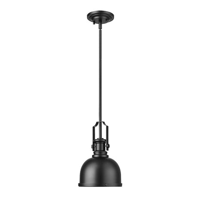 1 Light Pendant, Matte Black