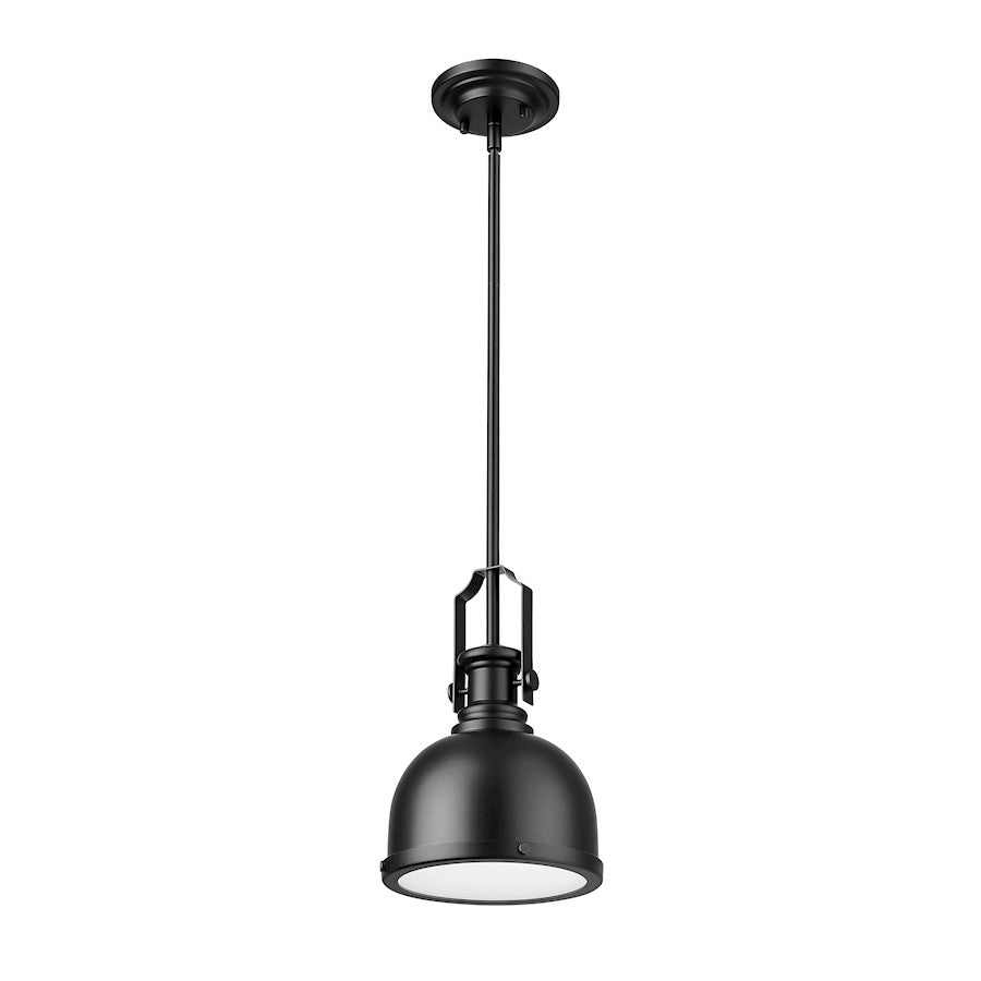 1 Light Pendant, Matte Black