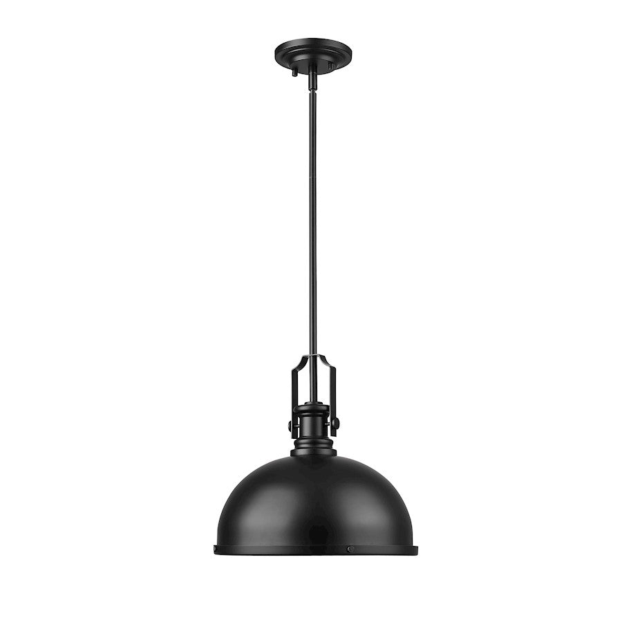 1 Light Pendant, Matte Black