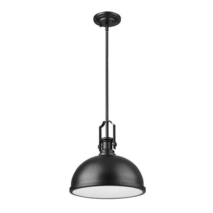 1 Light Pendant, Matte Black