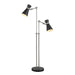 Z-Lite Soriano 2 Light 56" Floor Lamp, Black/Brushed Nickel, Black - 728FL-MB-BN